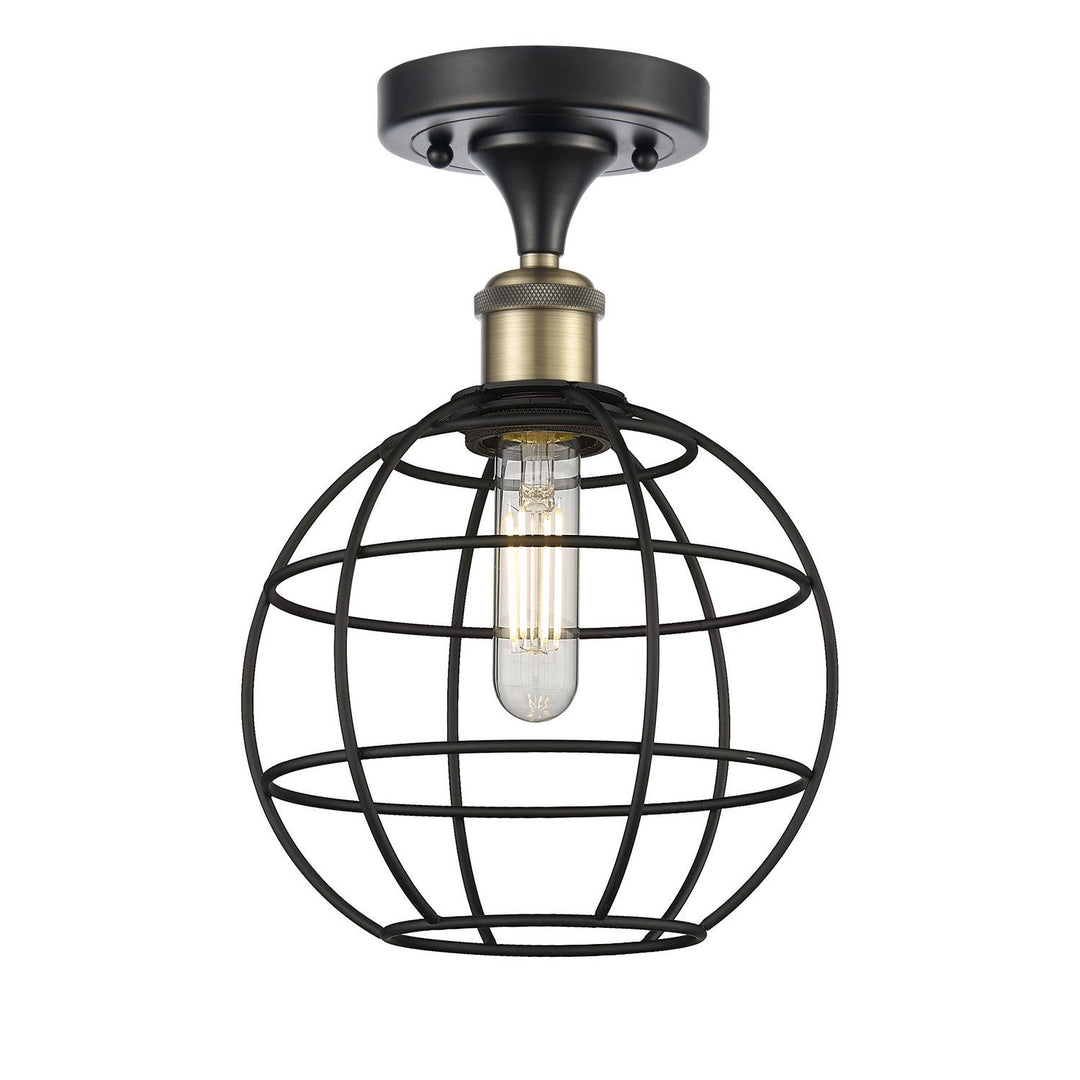 Innovations Ballston 516-1C-BAB-CE-8-BK Ceiling Light - Black Antique Brass