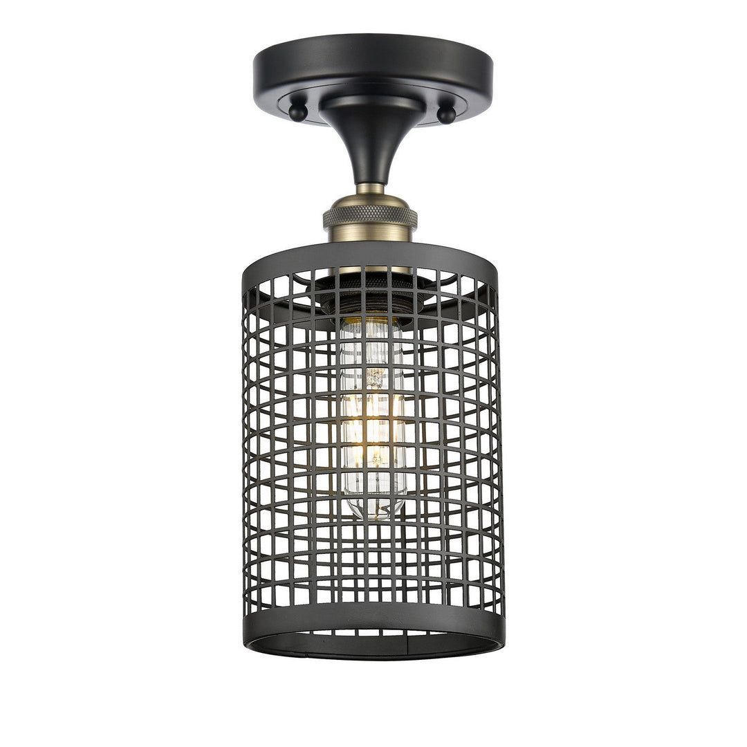 Innovations Downtown Urban 516-1C-BAB-M18-BK Ceiling Light - Black Antique Brass