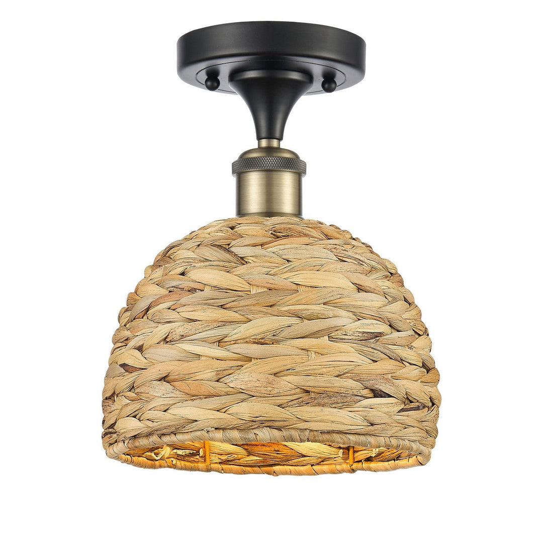 Innovations Downtown Urban 516-1C-BAB-RBD-8-NAT Ceiling Light - Black Antique Brass