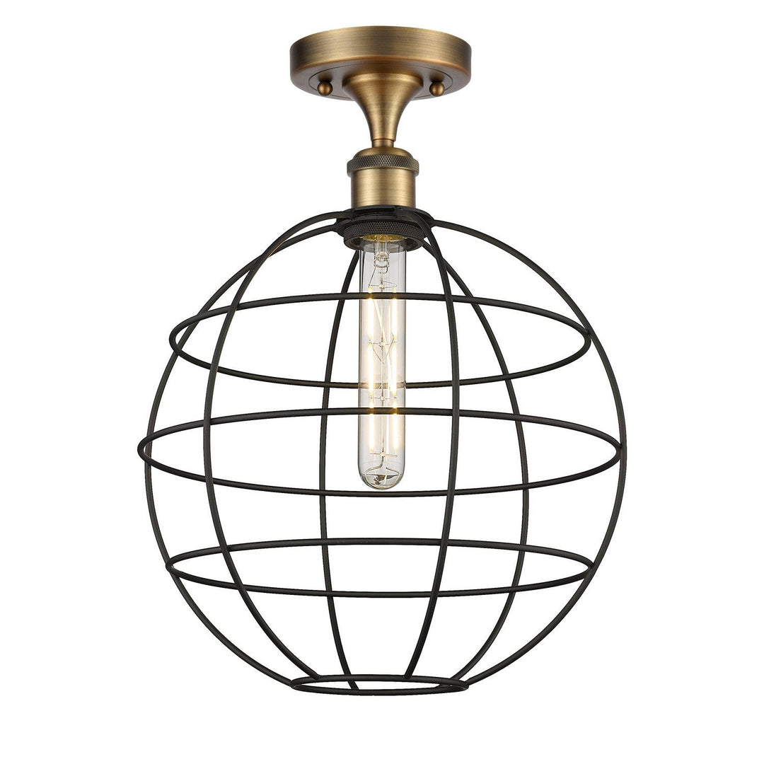 Innovations Ballston 516-1C-BB-CE-12-BK Ceiling Light - Brushed Brass