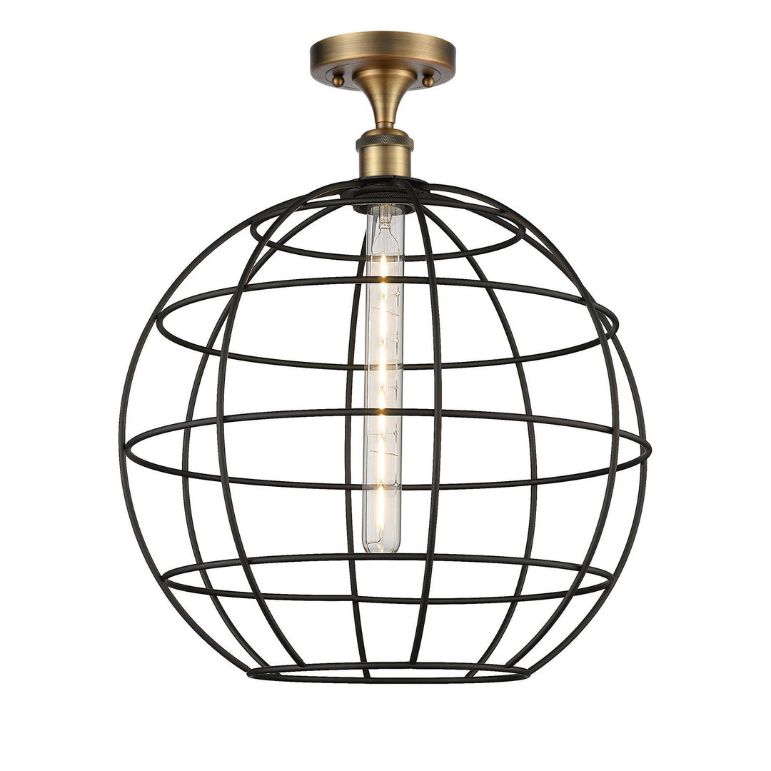 Innovations Ballston 516-1C-BB-CE-16-BK Ceiling Light - Brushed Brass