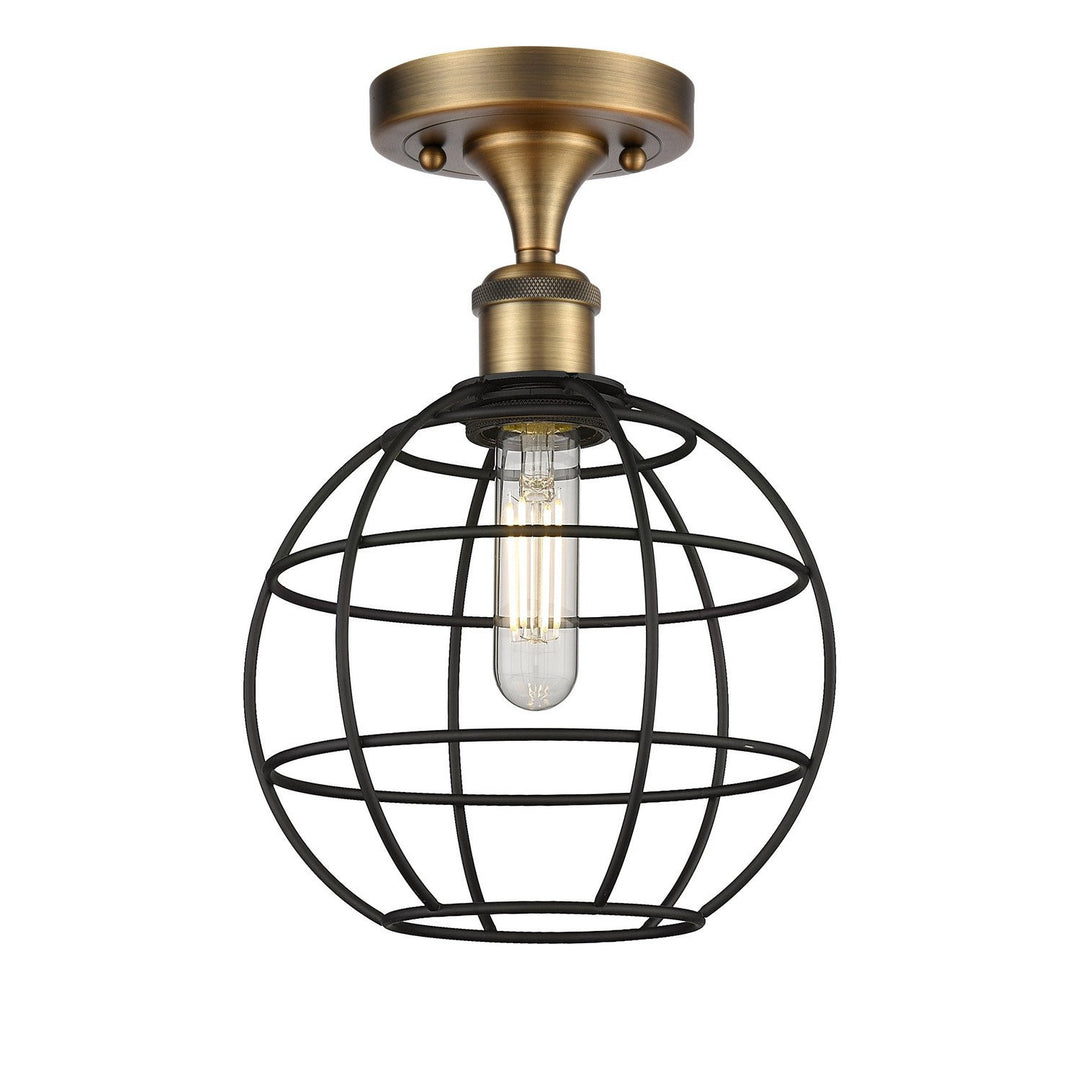 Innovations Ballston 516-1C-BB-CE-8-BK Ceiling Light - Brushed Brass
