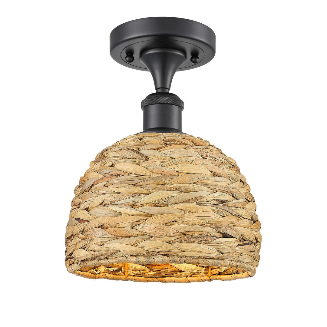 Innovations Downtown Urban 516-1C-BK-RBD-8-NAT Ceiling Light - Matte Black