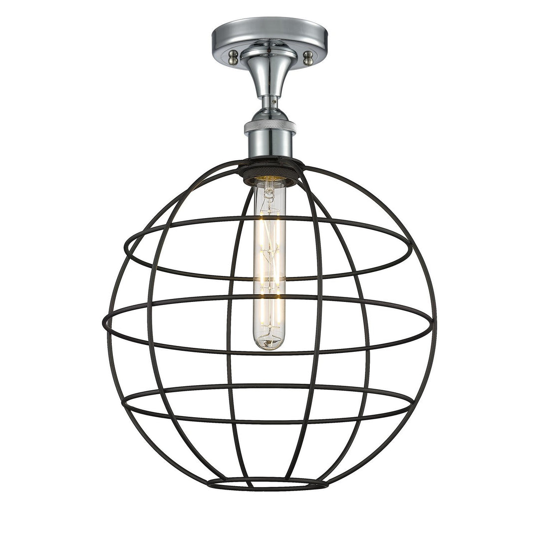 Innovations Ballston 516-1C-PC-CE-12-BK Ceiling Light - Polished Chrome
