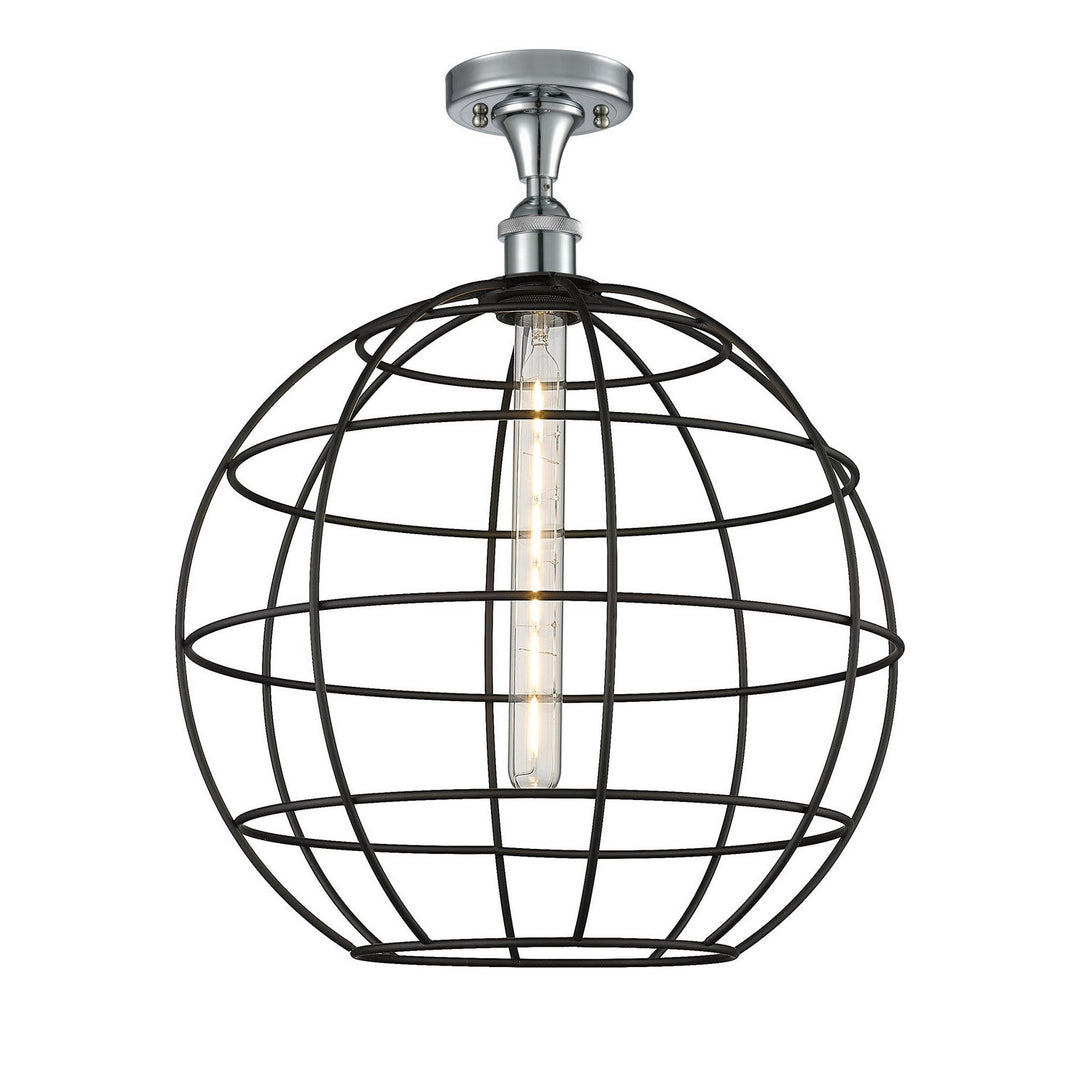 Innovations Ballston 516-1C-PC-CE-16-BK Ceiling Light - Polished Chrome