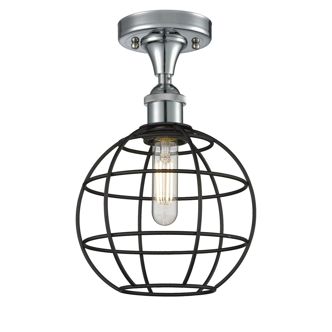 Innovations Ballston 516-1C-PC-CE-8-BK Ceiling Light - Polished Chrome