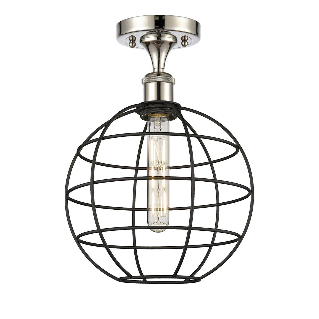 Innovations Ballston 516-1C-PN-CE-10-BK Ceiling Light - Polished Nickel