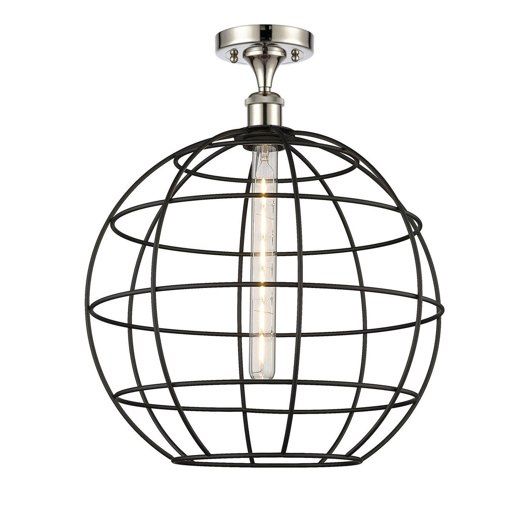 Innovations Ballston 516-1C-PN-CE-16-BK Ceiling Light - Polished Nickel