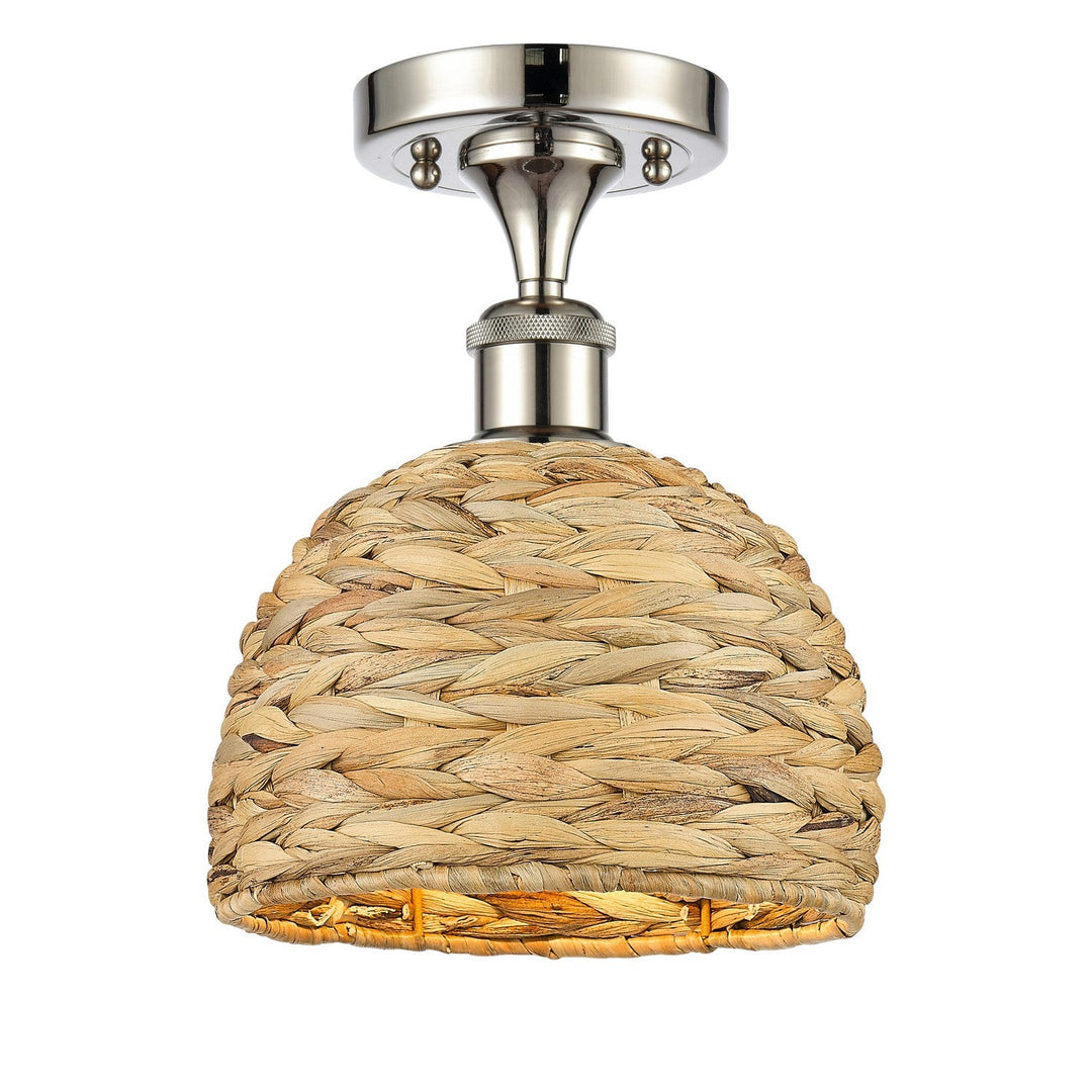 Innovations Downtown Urban 516-1C-PN-RBD-8-NAT Ceiling Light - Polished Nickel