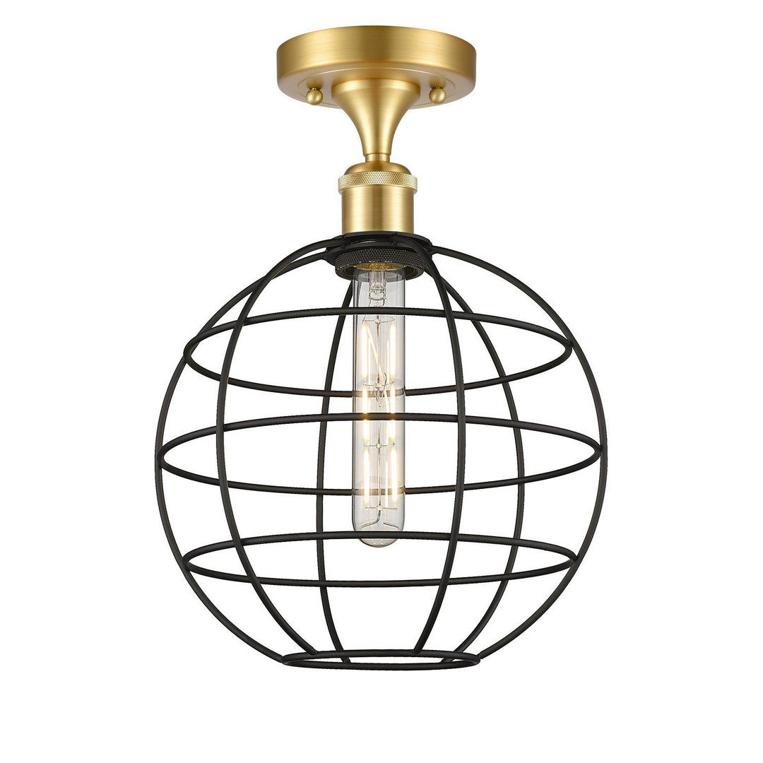 Innovations Ballston 516-1C-SG-CE-10-BK Ceiling Light - Satin Gold