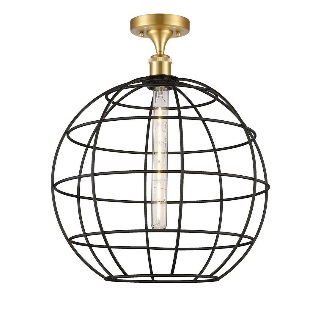 Innovations Ballston 516-1C-SG-CE-16-BK Ceiling Light - Satin Gold