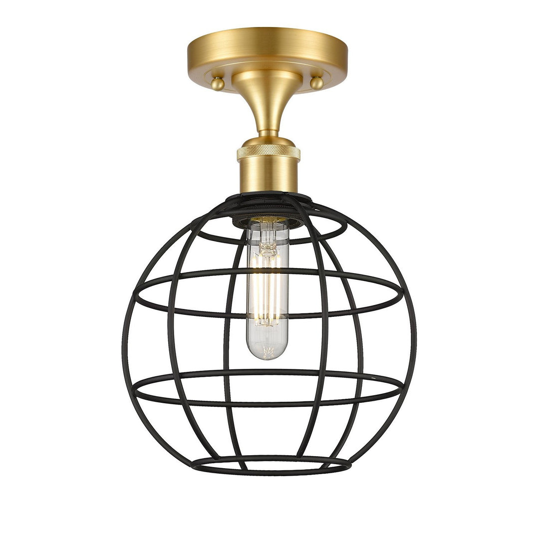 Innovations Ballston 516-1C-SG-CE-8-BK Ceiling Light - Satin Gold