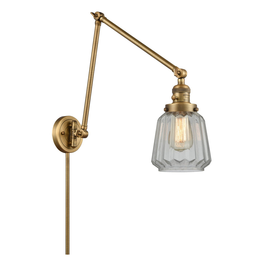 Innovations Lighting 238-BB-G142-LED  Franklin Restoration Lamp Brushed Brass