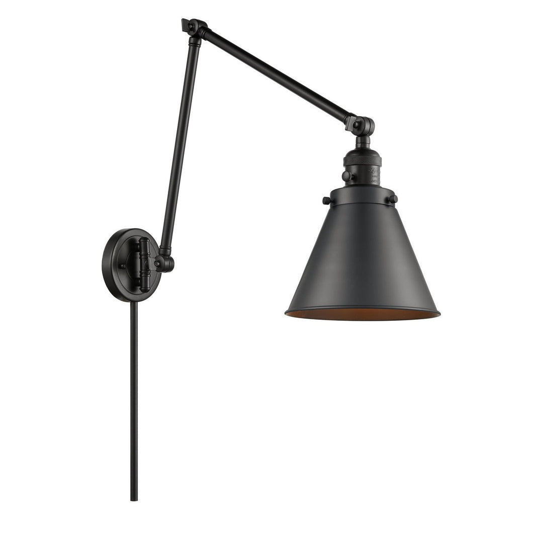 Innovations Lighting 238-BK-M13-BK-LED  Franklin Restoration Lamp Matte Black