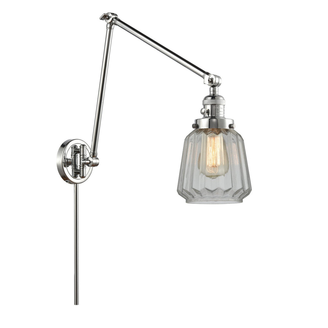 Innovations Lighting 238-PC-G142-LED  Franklin Restoration Lamp Polished Chrome