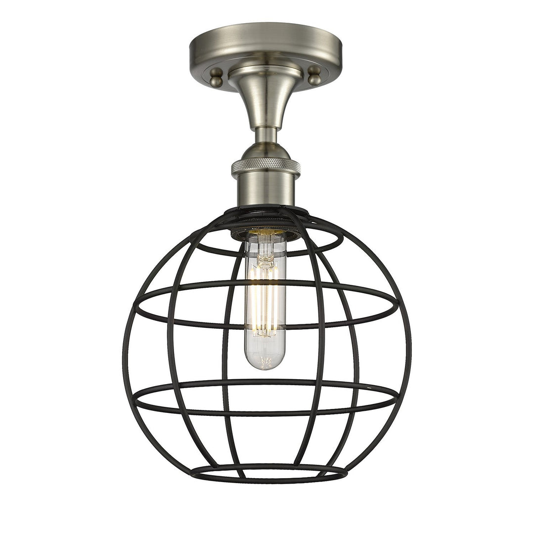 Innovations Ballston 516-1C-SN-CE-8-BK Ceiling Light - Satin Nickel