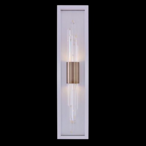 Allegri Lighting 090423-038-FR001 Modern Lucca Esterno Outdoor Brushed Champagne Gold & Matte White