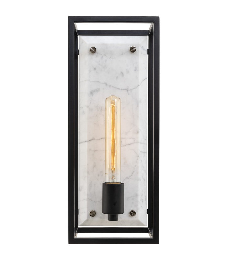 Kalco Plaza 512021MB Wall Sconce Light - Matte Black w Polished Nickel