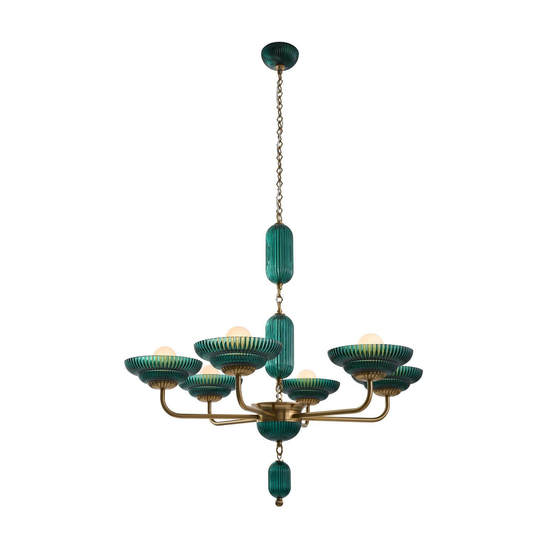 Kalco Verde 519671STB Chandelier Light - Satin Brass