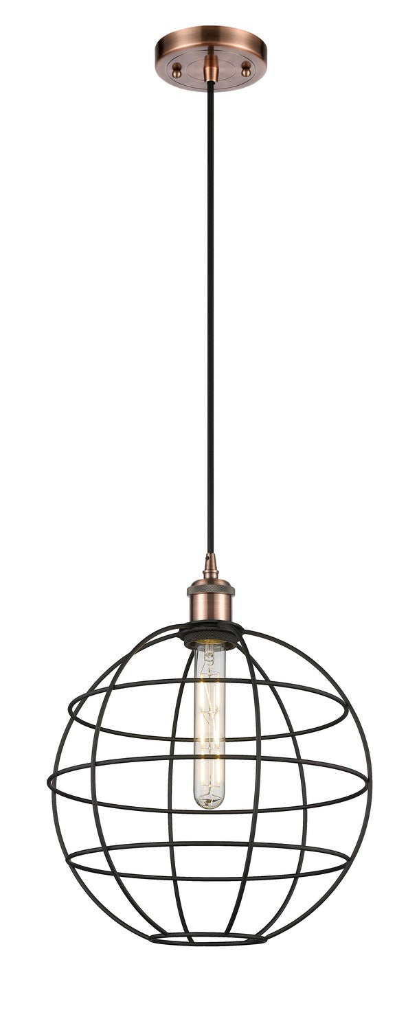 Innovations Ballston 516-1P-AC-CE-12-BK Pendant Light - Antique Copper