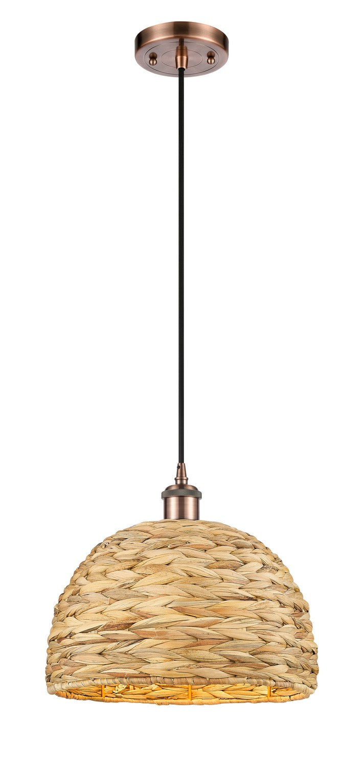 Innovations Downtown Urban 516-1P-AC-RBD-12-NAT Pendant Light - Antique Copper