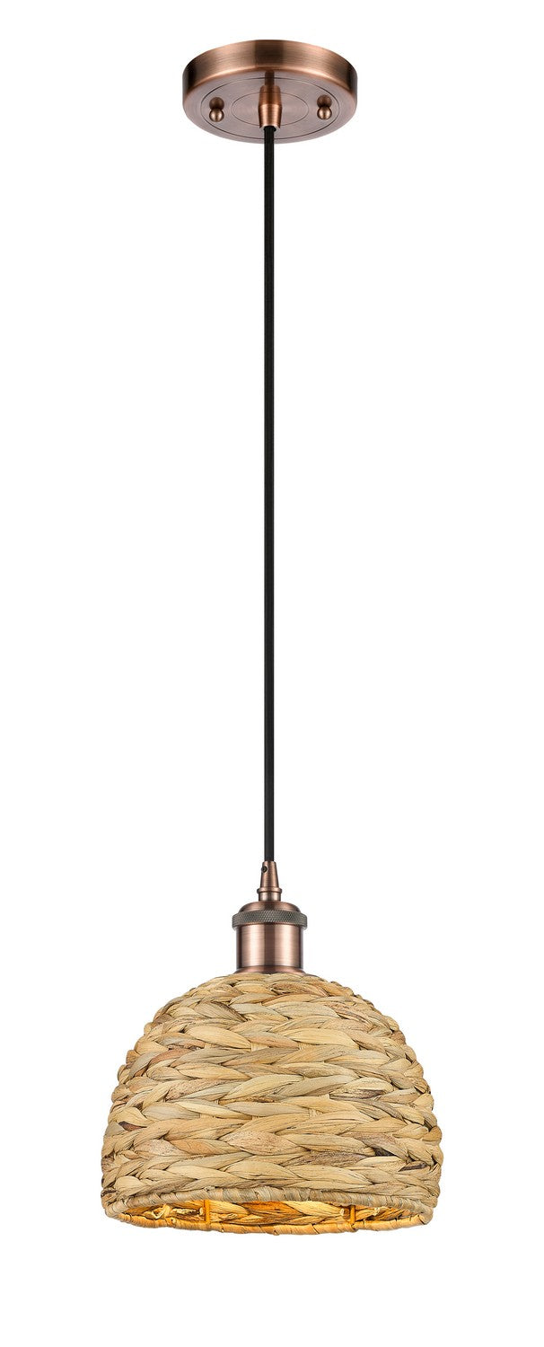 Innovations Downtown Urban 516-1P-AC-RBD-8-NAT Pendant Light - Antique Copper