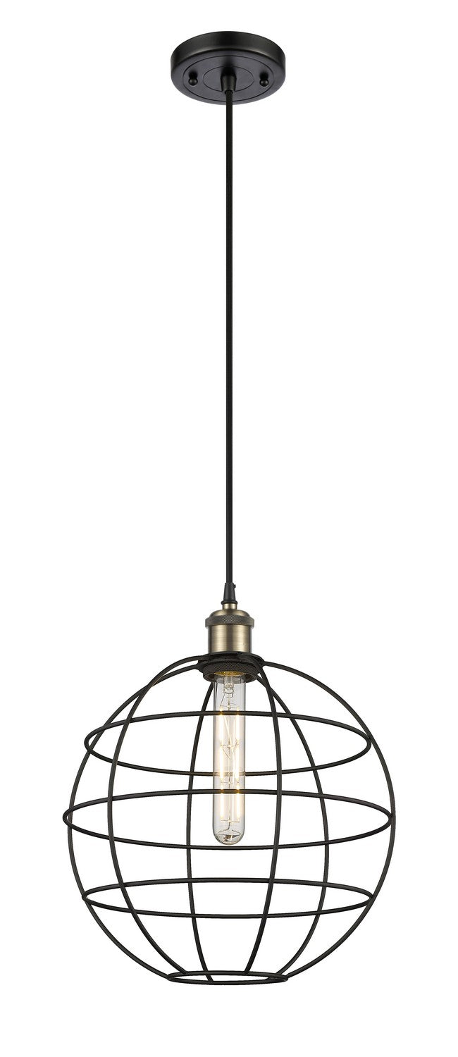 Innovations Ballston 516-1P-BAB-CE-12-BK Pendant Light - Black Antique Brass
