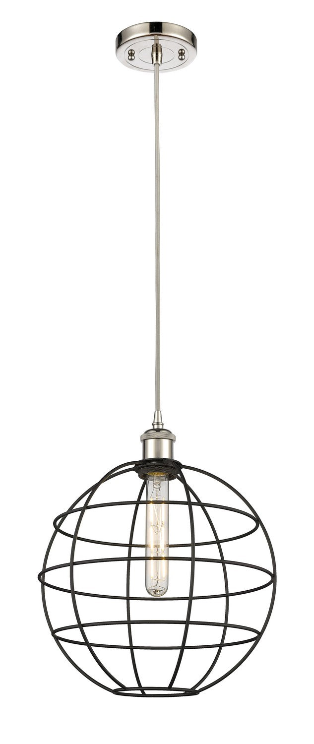 Innovations Ballston 516-1P-PN-CE-12-BK Pendant Light - Polished Nickel