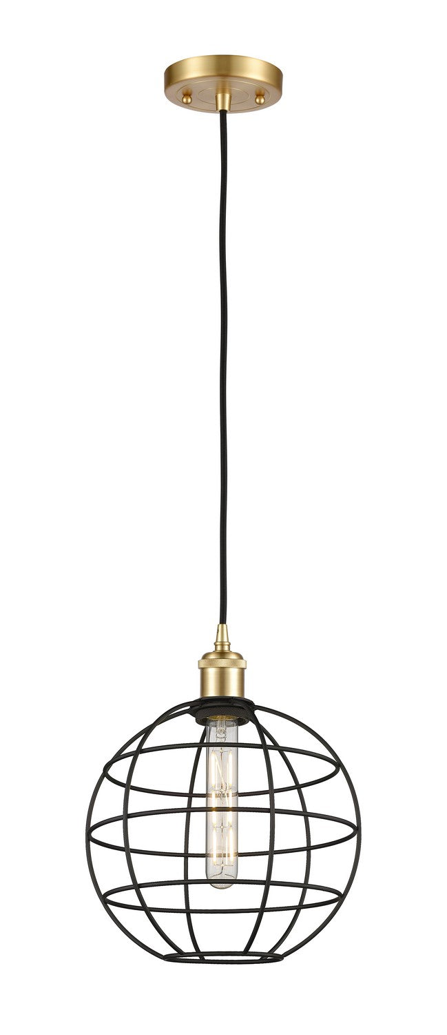 Innovations Ballston 516-1P-SG-CE-10-BK Pendant Light - Satin Gold