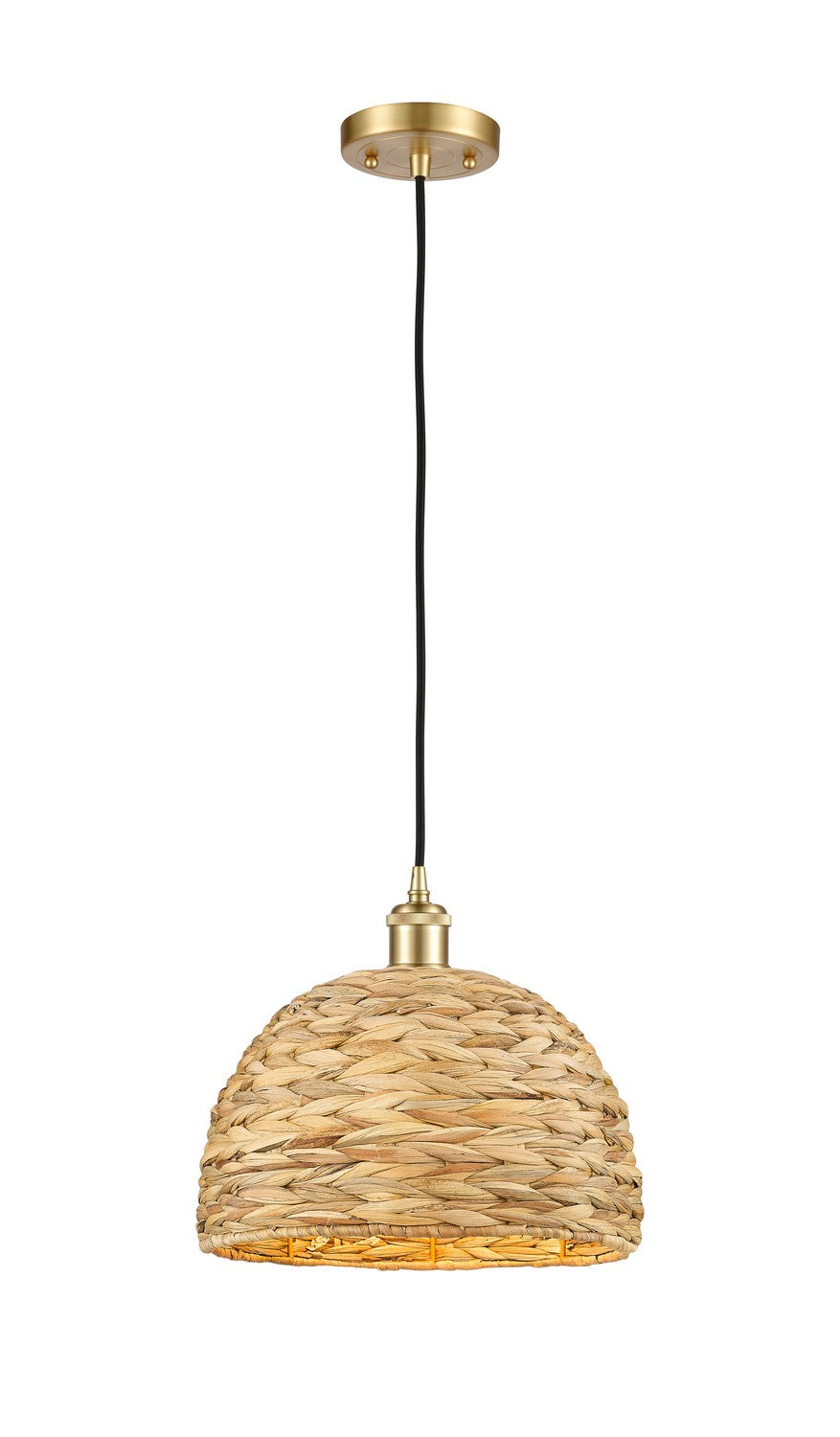 Innovations Downtown Urban 516-1P-SG-RBD-12-NAT Pendant Light - Satin Gold