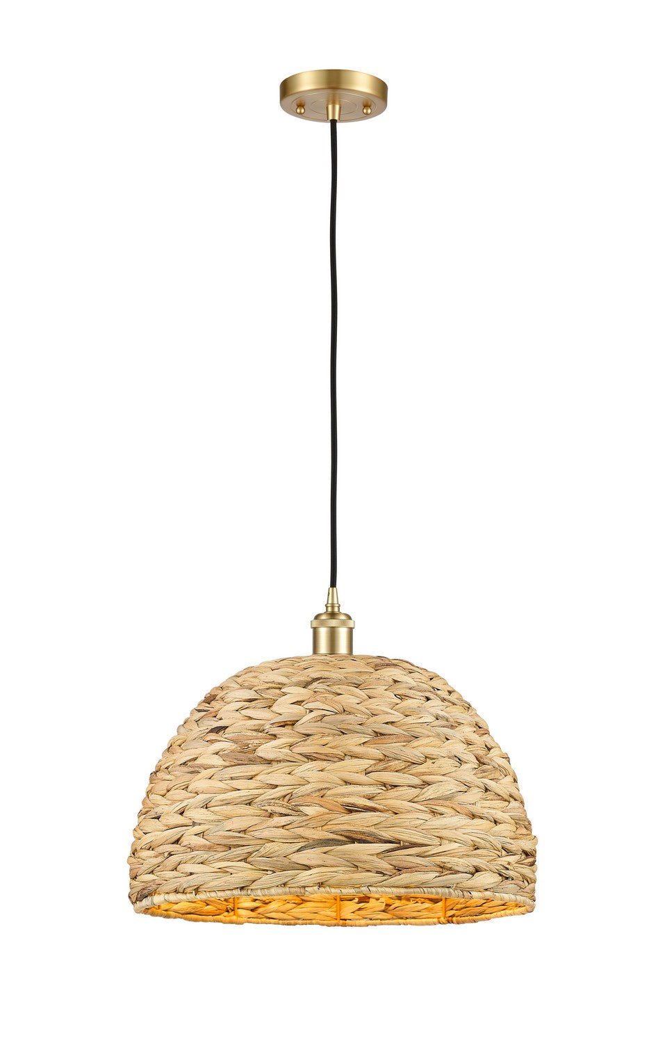 Innovations Downtown Urban 516-1P-SG-RBD-16-NAT Pendant Light - Satin Gold