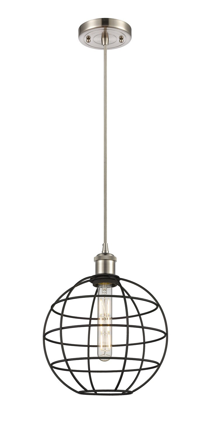 Innovations Ballston 516-1P-SN-CE-10-BK Pendant Light - Satin Nickel