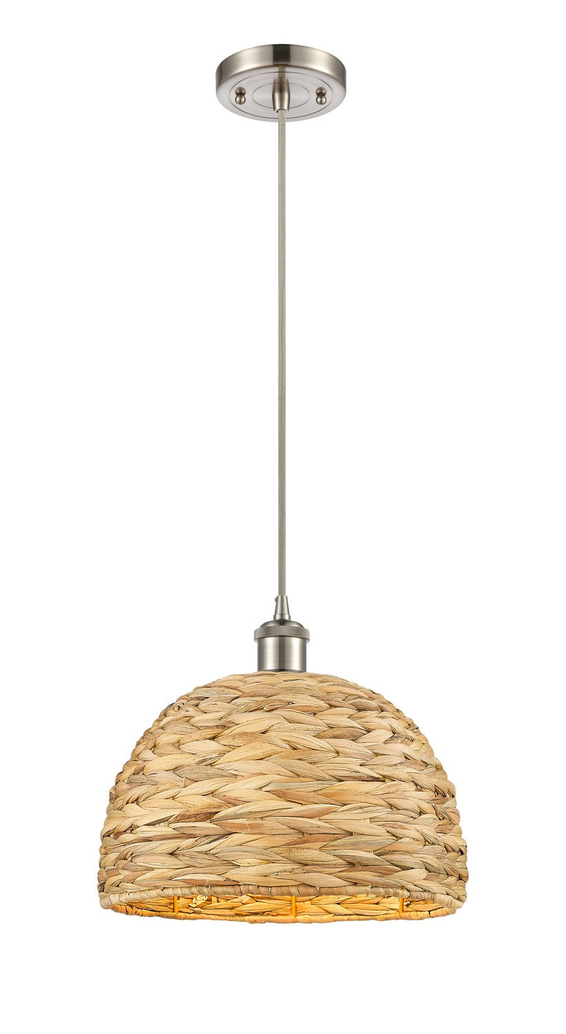 Innovations Downtown Urban 516-1P-SN-RBD-12-NAT Pendant Light - Satin Nickel