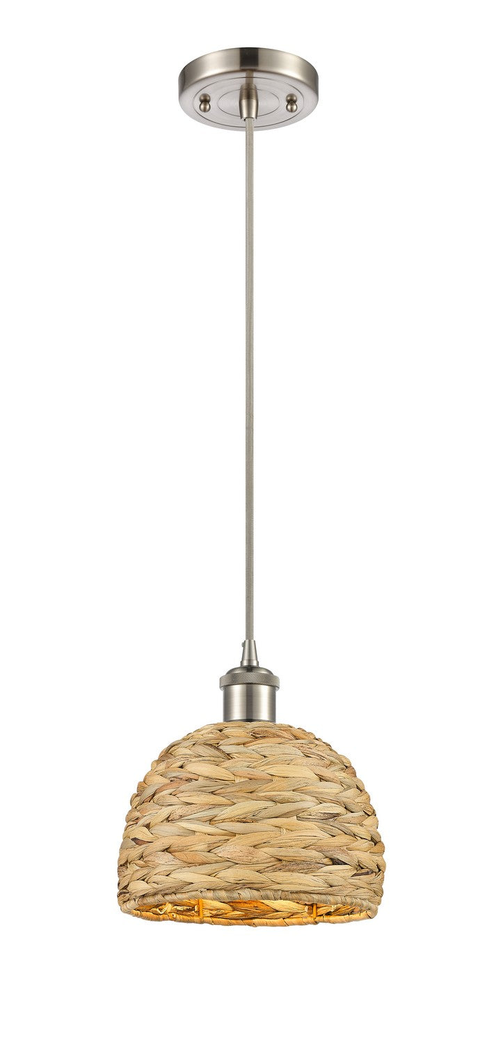 Innovations Downtown Urban 516-1P-SN-RBD-8-NAT Pendant Light - Satin Nickel