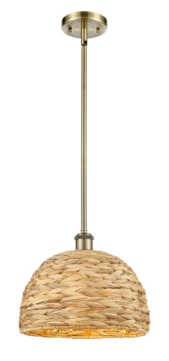 Innovations Downtown Urban 516-1S-AB-RBD-12-NAT Pendant Light - Antique Brass