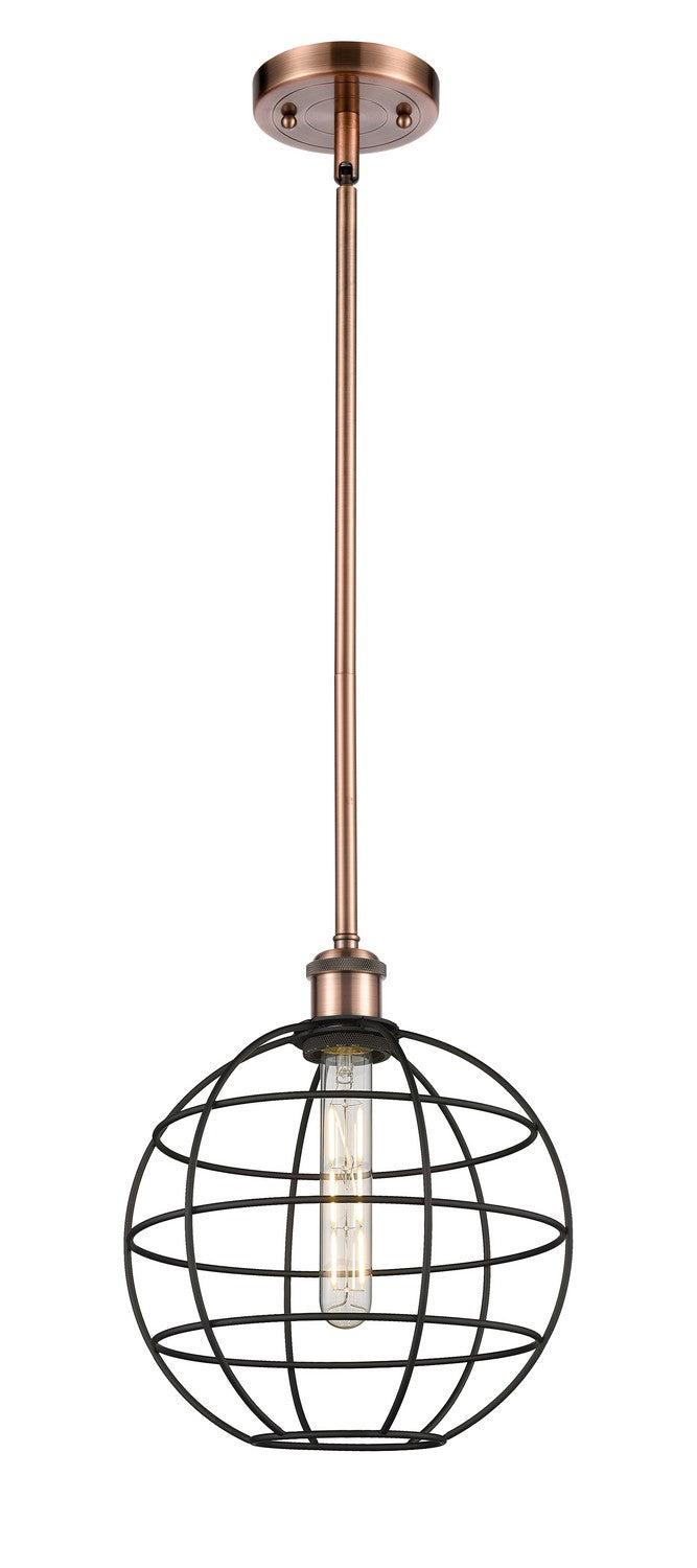 Innovations Ballston 516-1S-AC-CE-10-BK Pendant Light - Antique Copper