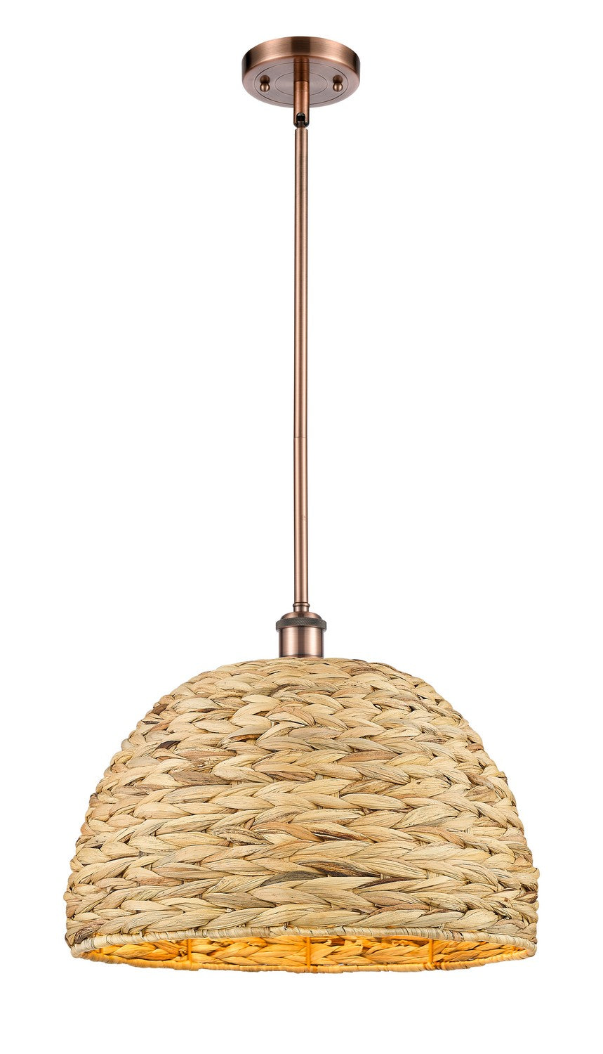 Innovations Downtown Urban 516-1S-AC-RBD-16-NAT Pendant Light - Antique Copper