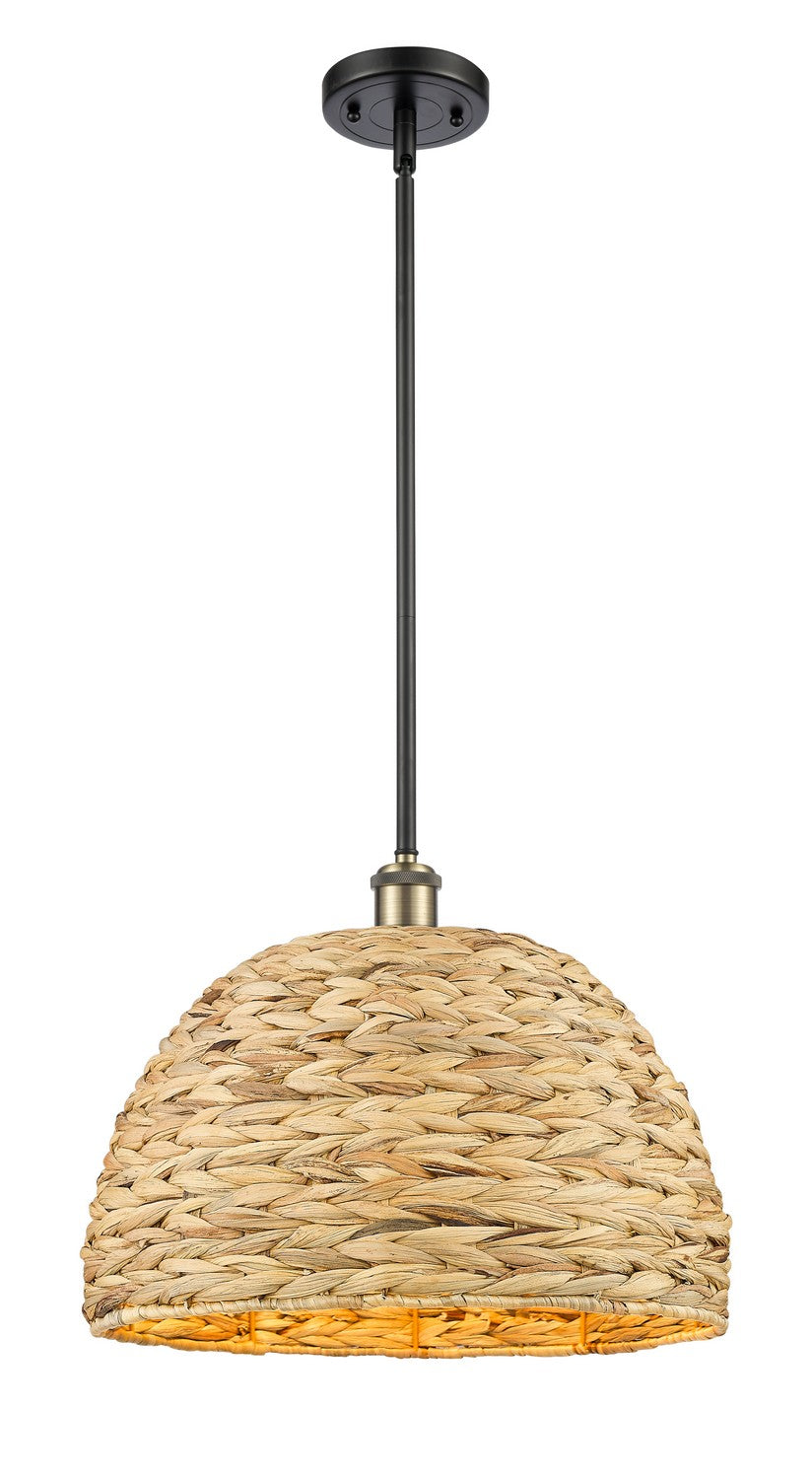 Innovations Downtown Urban 516-1S-BAB-RBD-16-NAT Pendant Light - Black Antique Brass