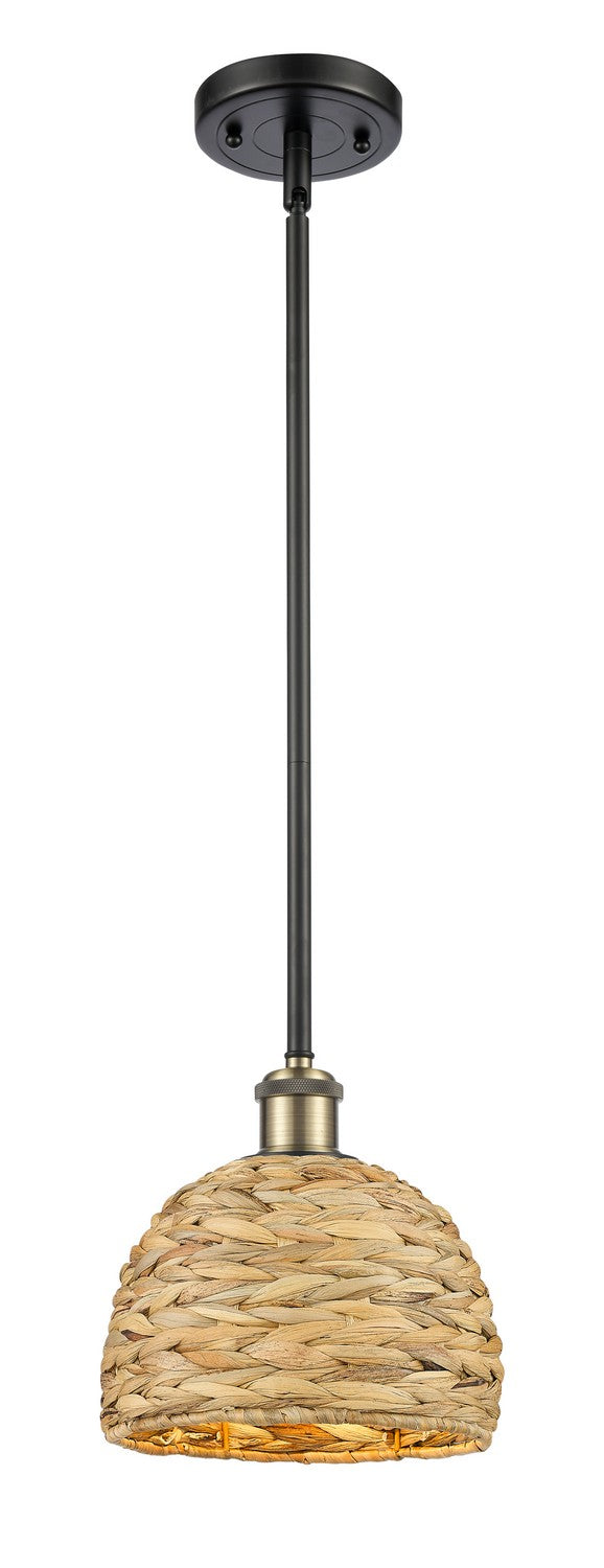 Innovations Downtown Urban 516-1S-BAB-RBD-8-NAT Pendant Light - Black Antique Brass