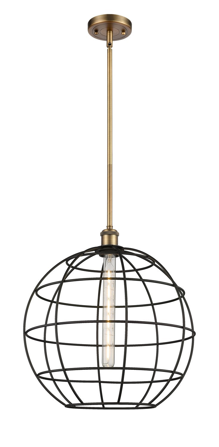 Innovations Ballston 516-1S-BB-CE-16-BK Pendant Light - Brushed Brass