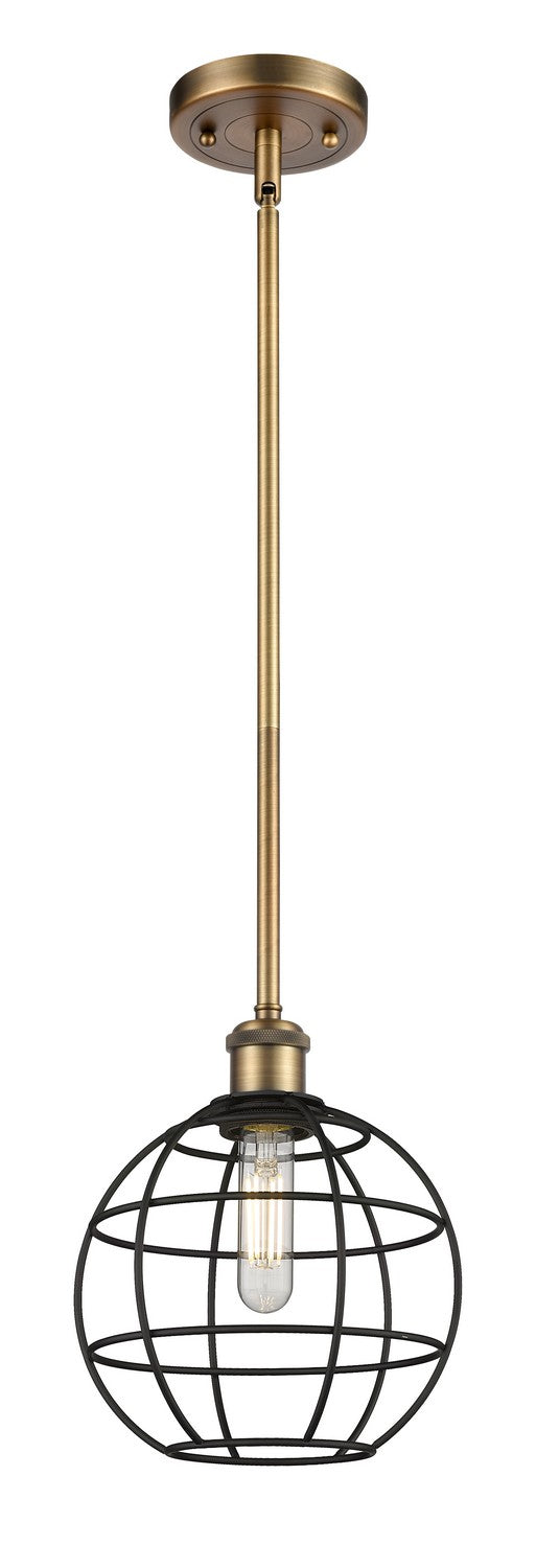 Innovations Ballston 516-1S-BB-CE-8-BK Pendant Light - Brushed Brass