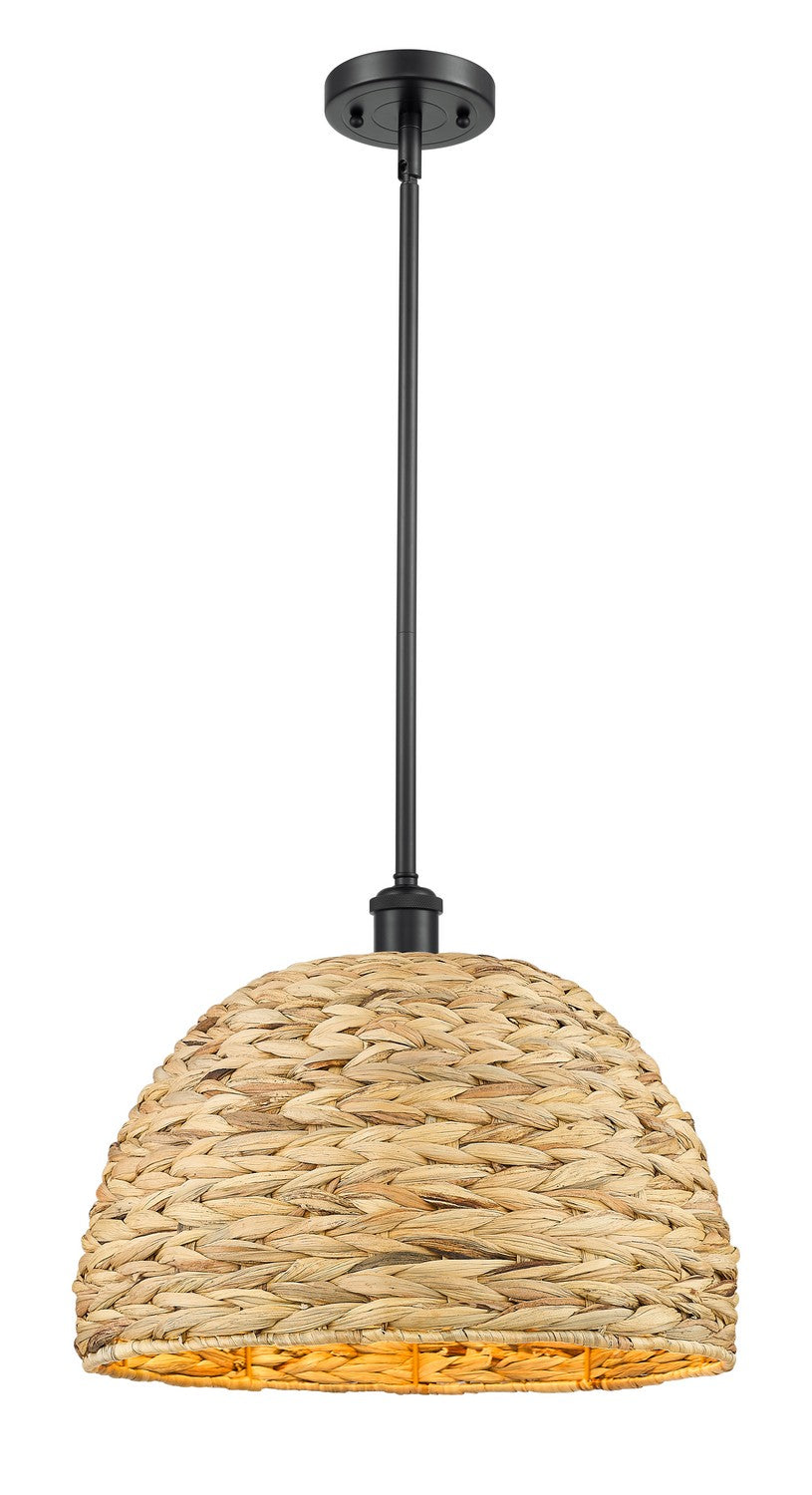 Innovations Downtown Urban 516-1S-BK-RBD-16-NAT Pendant Light - Matte Black