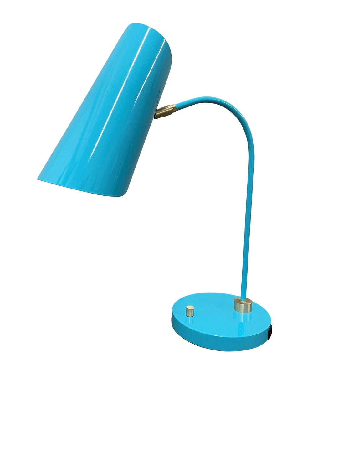 House Of Troy Lighting L350-AZSB  Logan Lamp Azure/Satin Brass