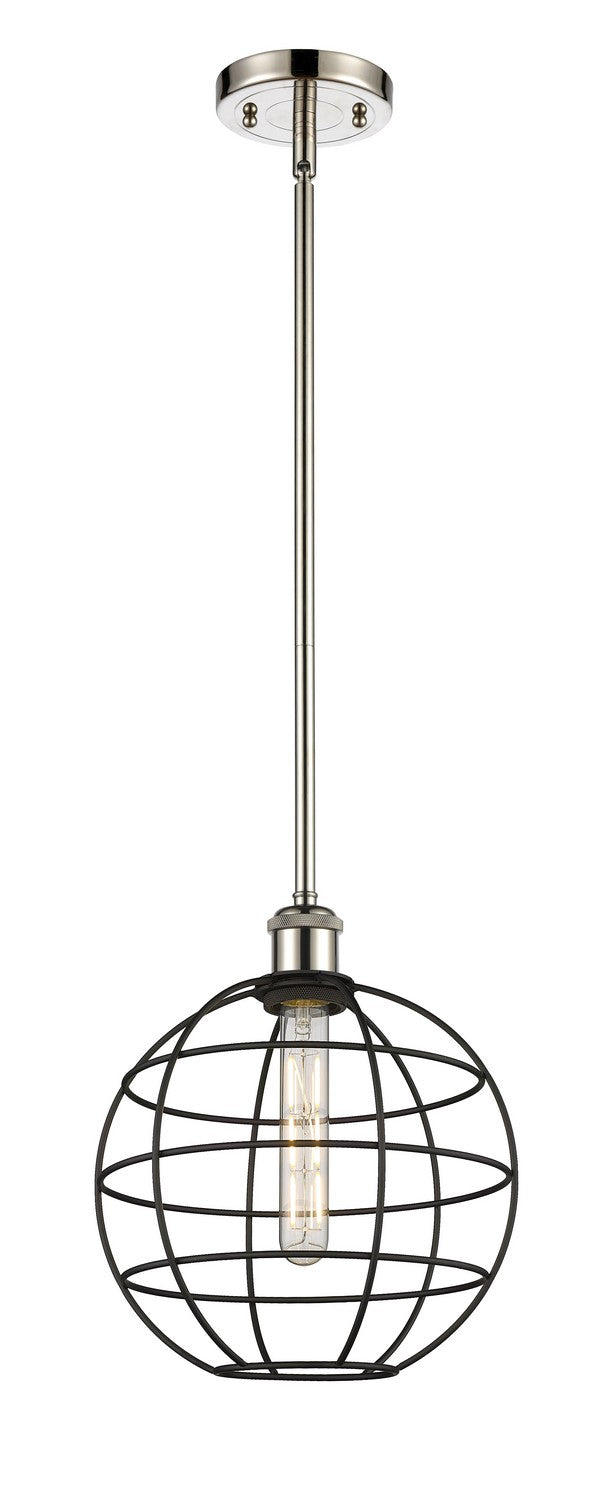 Innovations Ballston 516-1S-PN-CE-10-BK Pendant Light - Polished Nickel