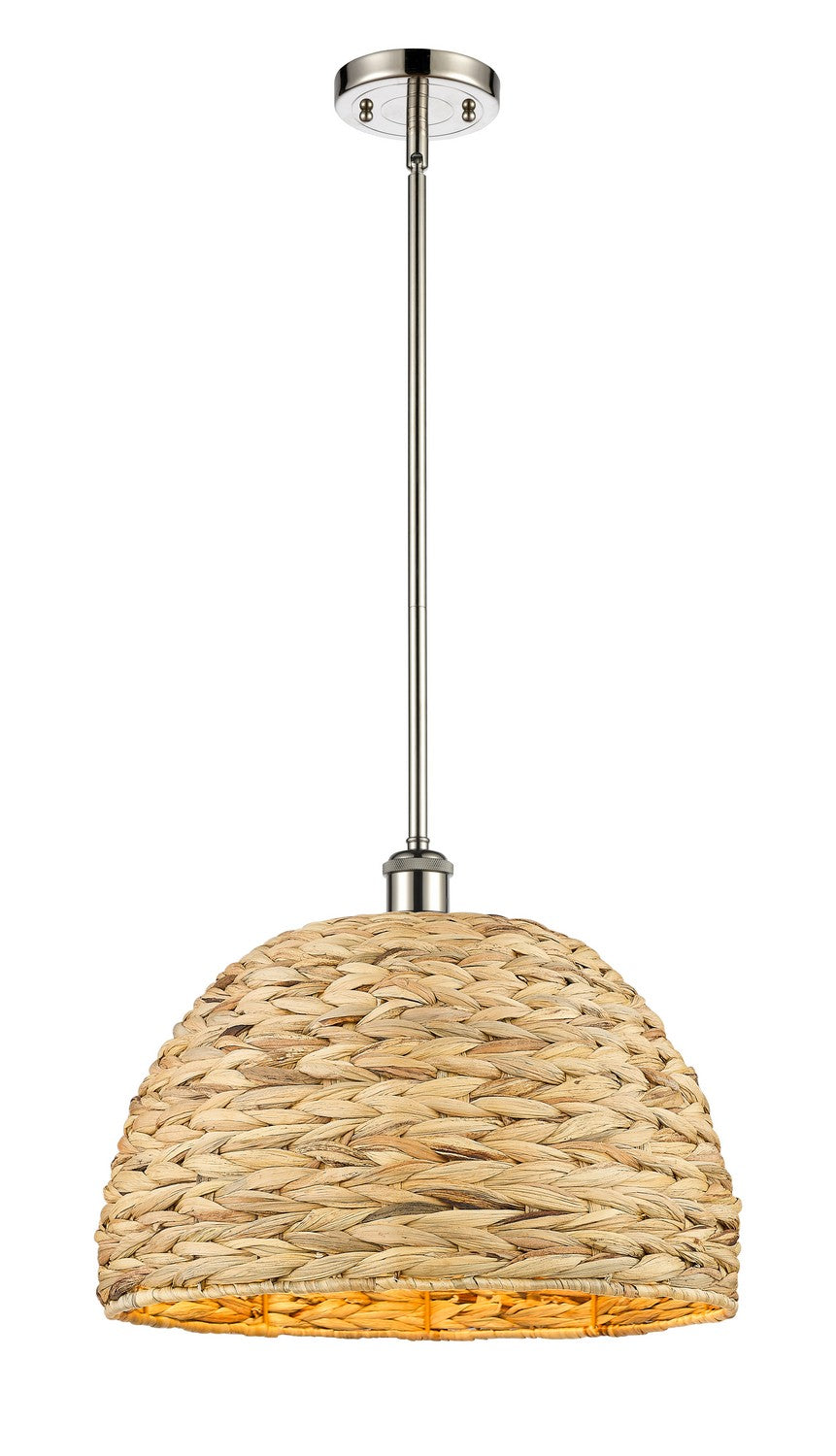 Innovations Downtown Urban 516-1S-PN-RBD-16-NAT Pendant Light - Polished Nickel