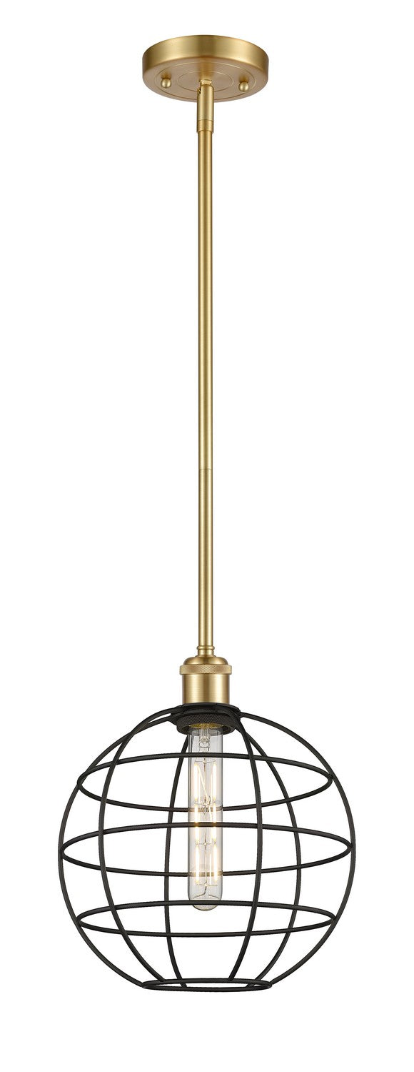 Innovations Ballston 516-1S-SG-CE-10-BK Pendant Light - Satin Gold