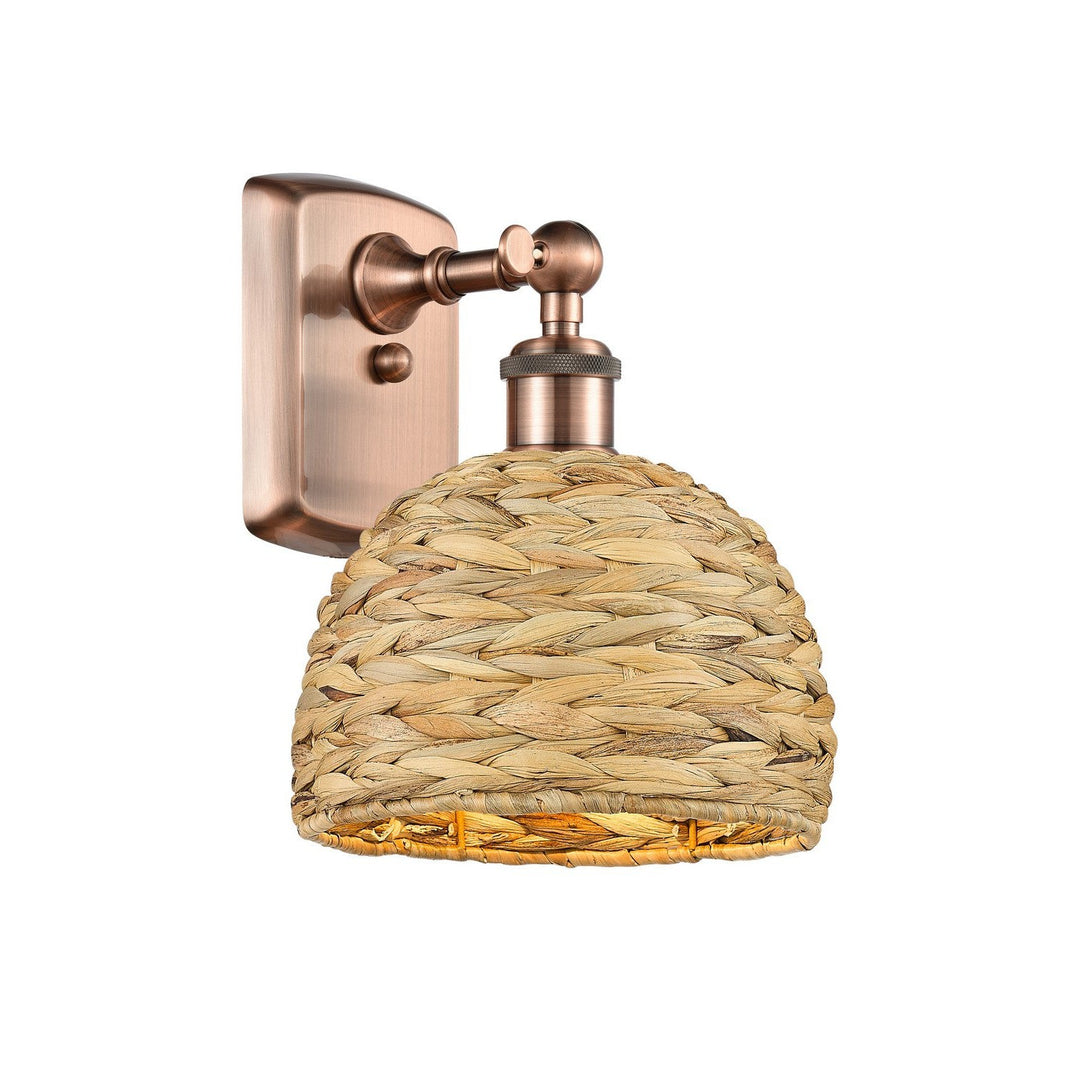 Innovations Downtown Urban 516-1W-AC-RBD-8-NAT Wall Sconce Light - Antique Copper