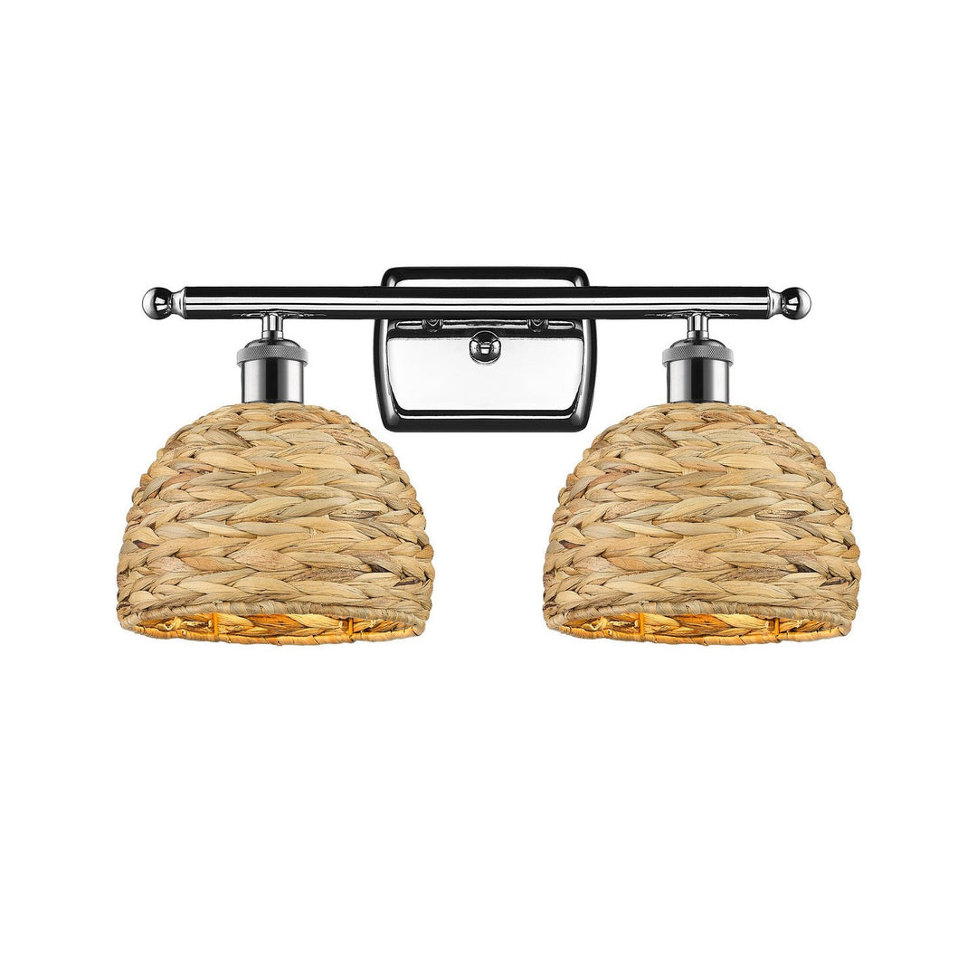 Innovations Downtown Urban 516-2W-PC-RBD-8-NAT Bath Vanity Light 18 in. wide - Polished Chrome