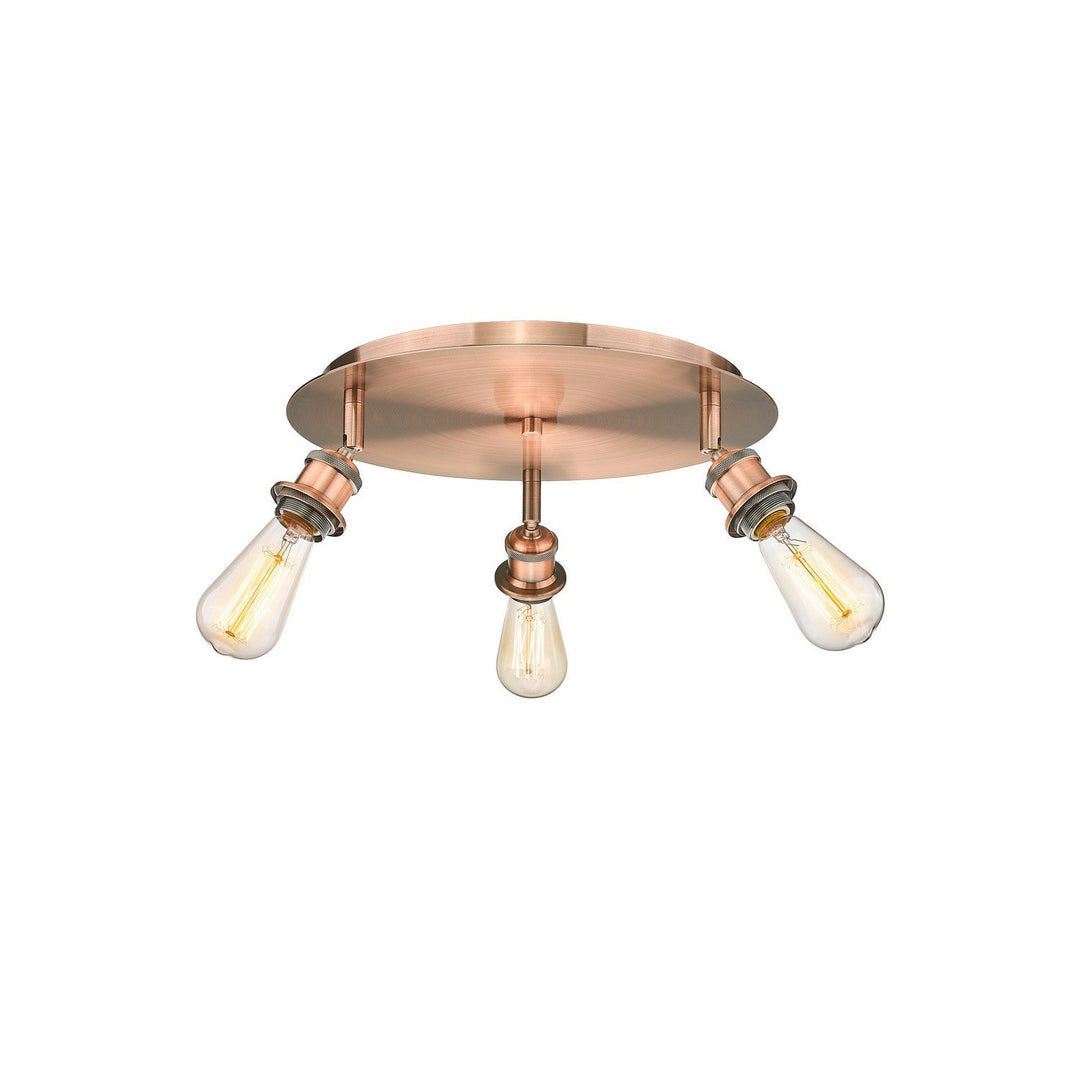 Innovations Downtown Urban 516-3C-AC Ceiling Light - Antique Copper