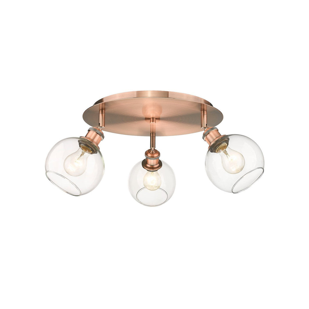 Innovations Downtown Urban 516-3C-AC-G122-6 Ceiling Light - Antique Copper
